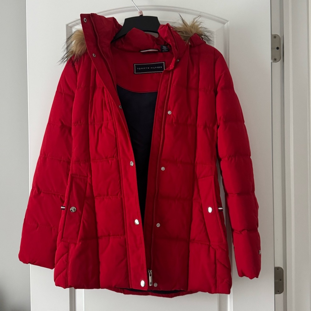 Tommy Hilfiger Red Puffer Jacket